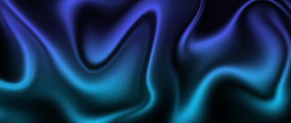 Fototapeta premium Abstract flowing waves gradient background with neon blue and purple dynamic lighting effect