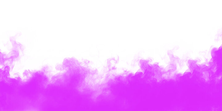 Vibrant magenta pink colored smoke or fog rising dramatically from the bottom border against a solid black background creating a dynamic abstract layer