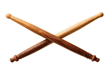 Two wooden sticks, crossed against a black background, used for striking percussion instruments