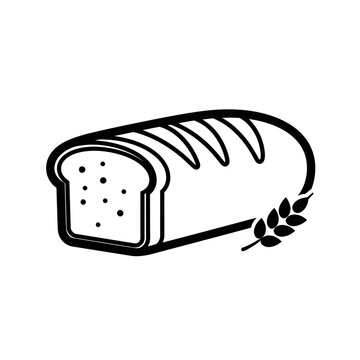 A loaf of bread with wheat.