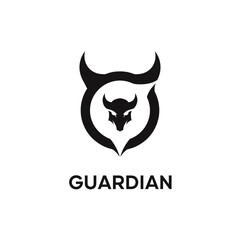 Guardian bull logo with horns symbol.