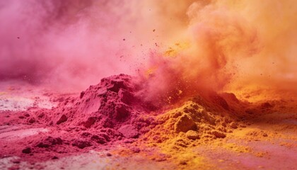 Abstract Holi Color Gradient Background with Copy Space