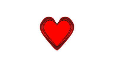 Obraz premium red heart isolated on white