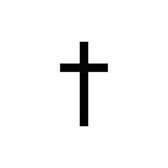 Black cross symbol on white background.