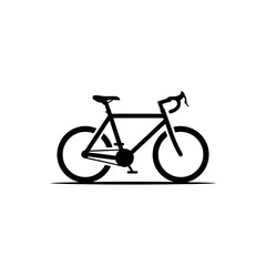 Fototapeta premium Bicycle silhouette on white background.