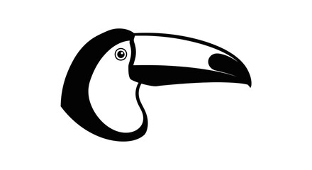 Toucan bird head in profile view. © LAILATUS