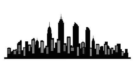 Obraz premium City skyline with tall buildings.