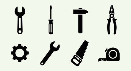 Fototapeta premium Essential Hand Tools Collection for Home Improvement and Repair Projects.
