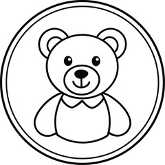 friendly-teddy-bear-logo--kids-branding--flat