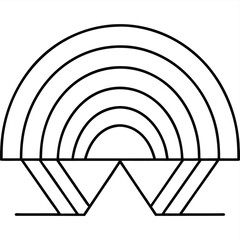 Obraz premium geometric-rainbow-vector