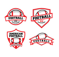 american football badge and logo