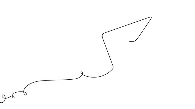 Continuous mail art line one icon email letter vector paper message. Mail art continuous newsletter sketch outline contact plane illustration business single doodle arrow journey travel send fly post.