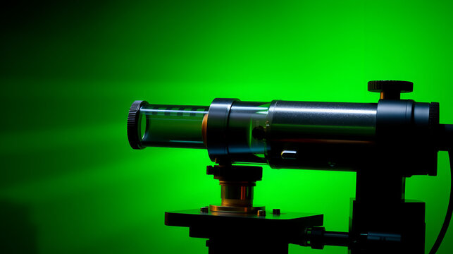 spectroscope with green background