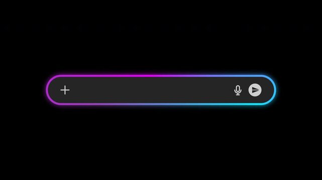Looping Gradient Frame AI Chat Box Animation Dark Mode Small Size