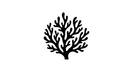 Coral Reef Silhouette Ocean Icon. © ahmad