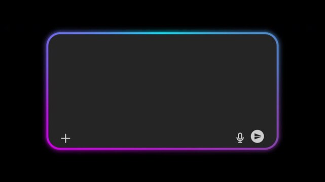 Looping Gradient Frame AI Chat Box Animation Dark Mode Large Size