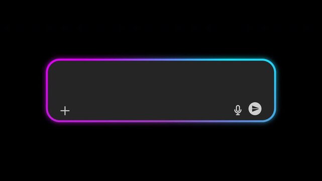 Looping Gradient Frame AI Chat Box Animation Dark Mode Medium Size
