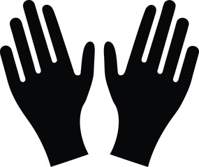 Obraz premium reiki healing hands hovering silhouette vector illustration on transparent background