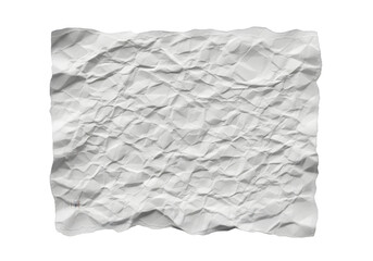 Obraz premium Crumpled White Paper Texture Isolated on Transparent Background for Design Projects