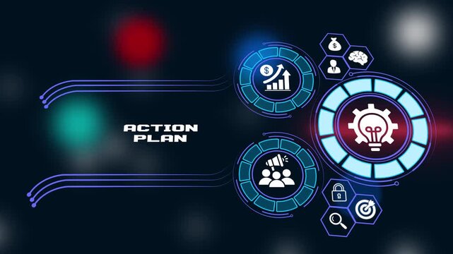 Action Plan Concept for Business Project Execution and Strategic Task Management for Successful Goal Achievement