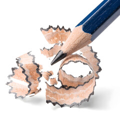closeup shot of a pencil with a pencil shavings is