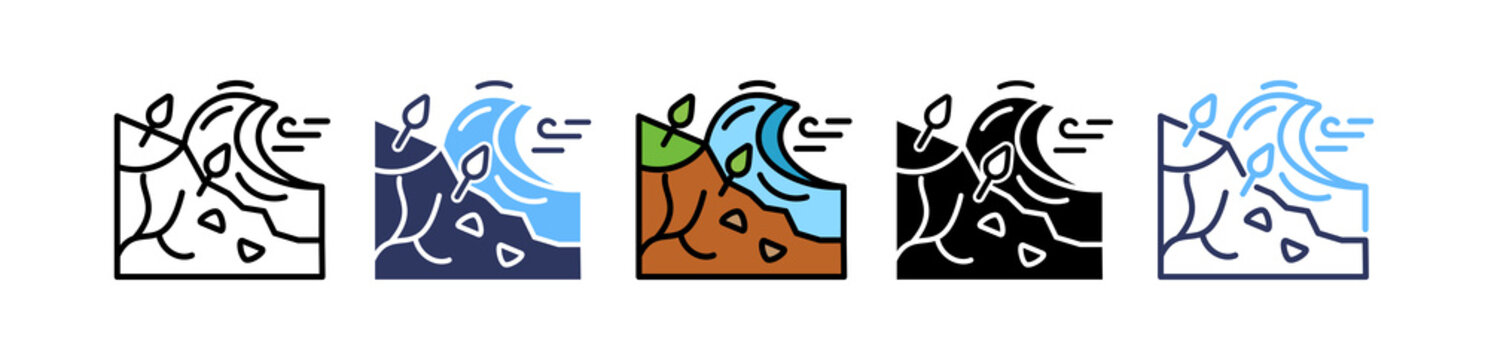 Soil Erosion multiple icon