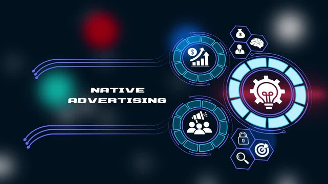 Native advertising internet publication concern digital marketing business concept. Business, Technology, Internet and network concept.