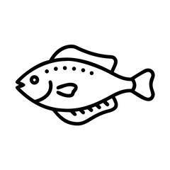 fish european plaice icon