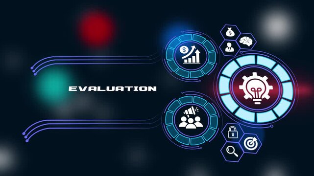 Business evaluation performance analysis and strategic decision making concept. Business, Technology, Internet and network concept.
