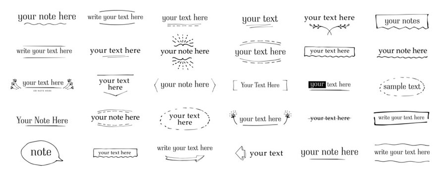 Handwriting text with notes vector. Sketch with Pen scribble. Colorful calligraphy document. Marker and pen sign color.