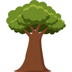 Stylized Green Tree Illustration