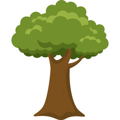 Stylized Green Tree Illustration