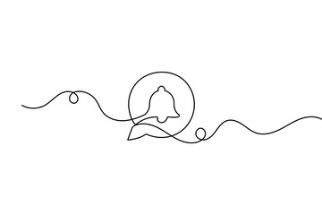 Fototapeta premium Speech bubble continuous one line drawing and minimalist style isolate outline vector illustration 