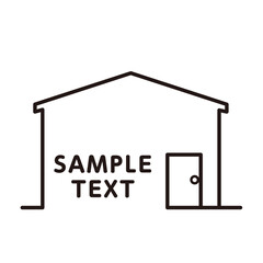 不動産広告向け住宅ラインアート見出しデザイン