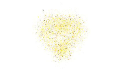 PNG image of Shimmering cascade of vibrant golden and white glitter particles forming an abstract burst on transparent background © TASNIMULHASSAN