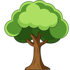 Stylized Green Tree Illustration