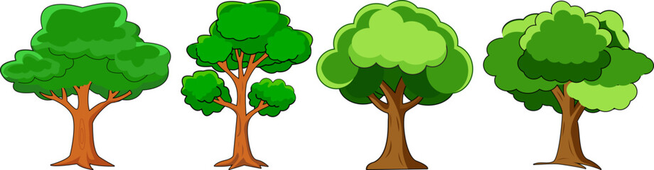Stylized Green Tree Illustration