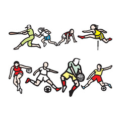 Make a Professional Athlete Stock Vector