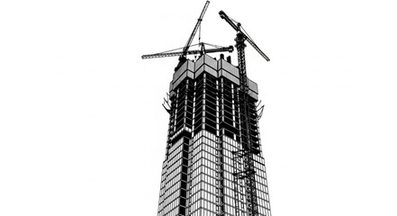 Scaffolding on High Rise Building. © ade