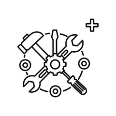 Fototapeta premium High-quality vector illustration of essential black hand tools including wrench, pliers, and screwdriver, isolated on white for professional repair and DIY projects.