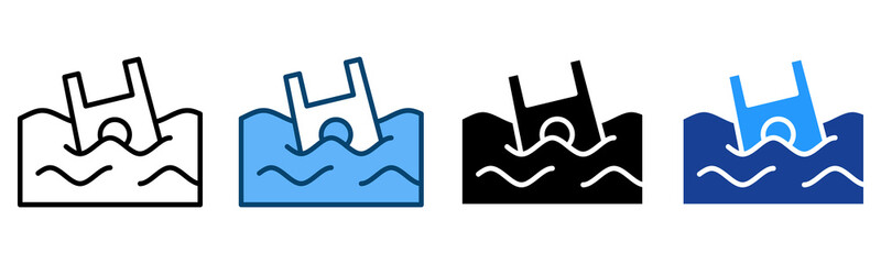 Obraz premium Pollution Icon Multiple Style Vector Collection 