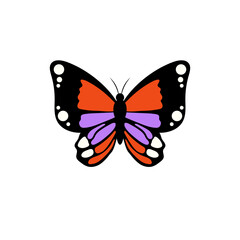 Obraz premium Modern Flat Butterfly Decorative Illustration