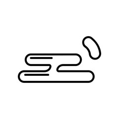 Fototapeta premium Clean and modern vector illustration of two black paperclips and one looped paperclip, perfect for office, stationery, or organizational design projects.