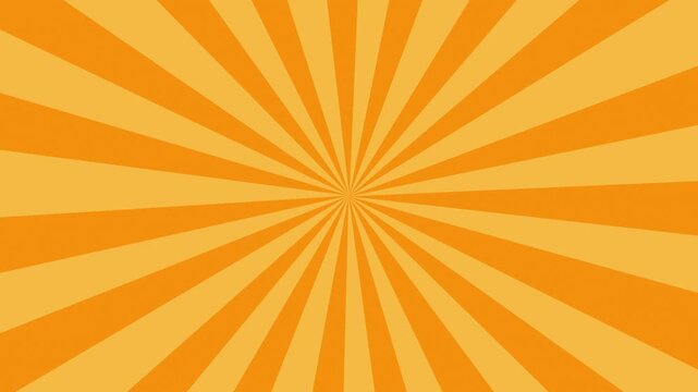 Bright sunburst retro looping animation. Sunburst lines rotating with spinning retro vignette rays. Radial speed lines from middle to the outside. Cartoon style retro comic background animation.