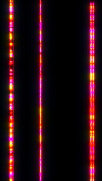 Abstract Geometric Neon Outline Shape with Metal Effect &ndash; Multicolor Color Changing Design on Dark AMOLED Background.