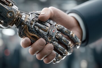 Forging the Future: Human and Robot in Partnership generated by AI