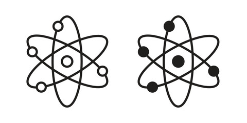 Atom icon illustration isolated on White background, Vector icon Eps10.