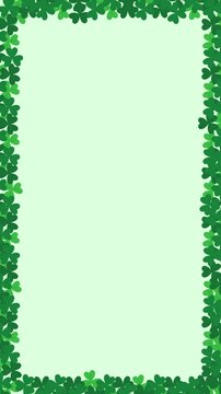 Shamrock Leaves Frame Animation &ndash; St. Patrick&rsquo;s Day Video Overlay