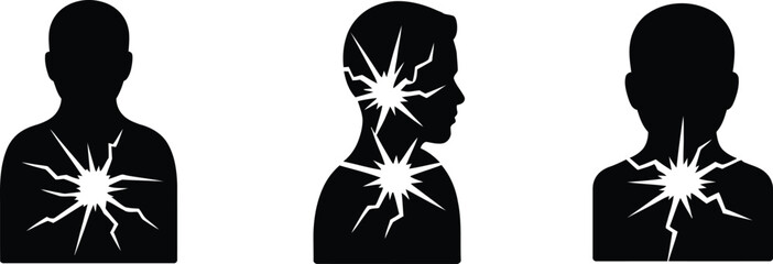 Human Body Pain Point Silhouettes