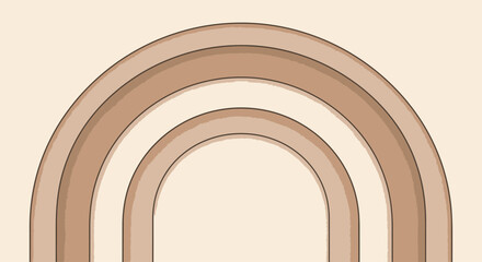 Obraz premium Brown Arch Shapes in Layers.